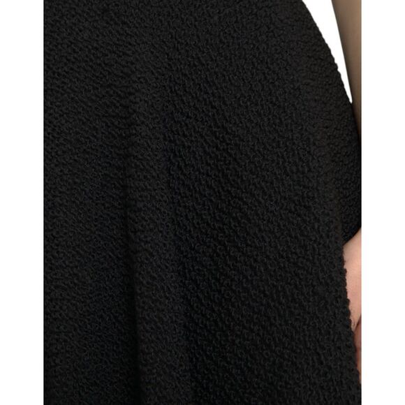 Dolce & Gabbana Black High Waist A-line Knee Length Women's Skirt